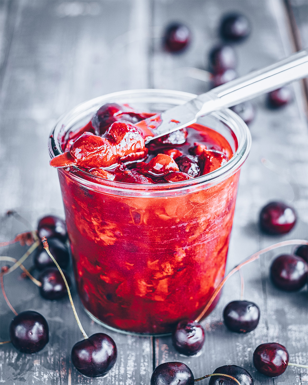 Cherry Jam with Apple Pectin (Sugar-Free)