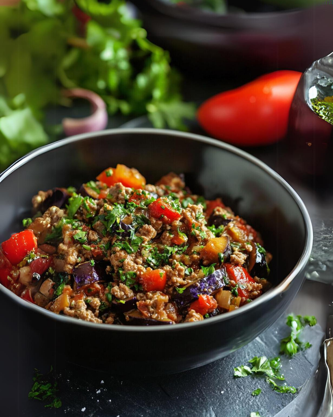 Baked Eggplant with Ground Beef